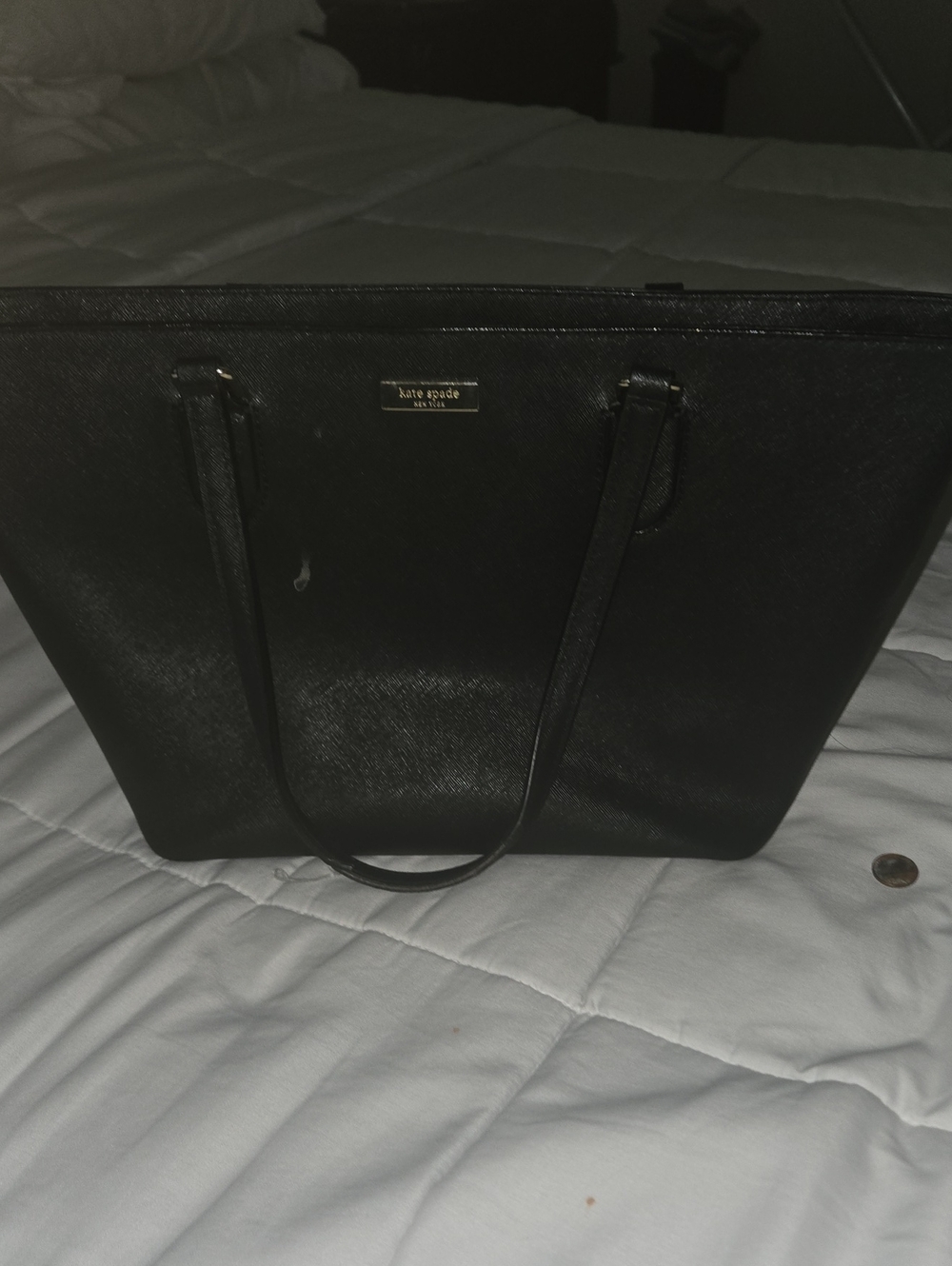 kate spade Black Saffiano Leather Tote